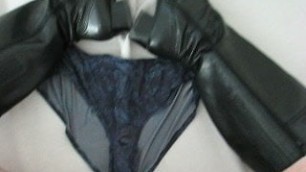 Wanking with Panty of my wife