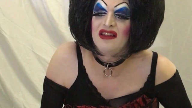 Heavy Makeup Slut watching her master cum