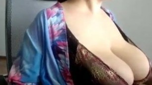 Overloaded bra with soft natural breasts