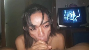 Thai ladyboy hooker sucking dick pt. 2