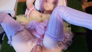 Magic Bunny Girl Sexdoll Vicky and a Huge Cock inside her Tiny Pussy!