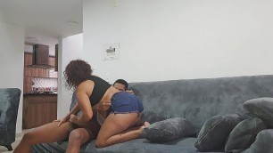 My girlfriend's bitch sucks my dick while no one else is home