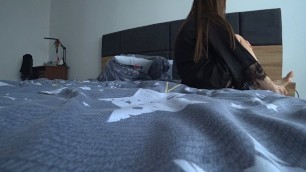 Real Cheating. Husband's Wife And Friend Fuck On A Family Bed. Husband On A Business Trip